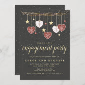 Rustic Grapevine and Heart Winter Engagement Party Kaart (Voorkant / Achterkant)