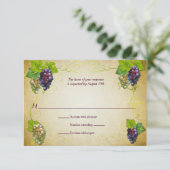 Rustic Grapevine Vineyard Mariage Réponse RSVP (Debout devant)