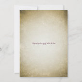 Rustic Grapevine Vineyard Wedding Event Kaart (Achterkant)