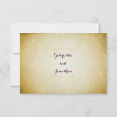 Rustic Grapevine Vineyard Wedding Event Reply RSVP Kaartje (Achterkant)