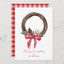 Rustic Grapevine Wreath Merry Kerstmis