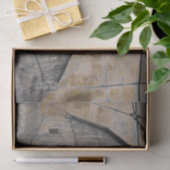 Rustic Gray Sepia Barn textuur Tissuepapier (Geschenk)