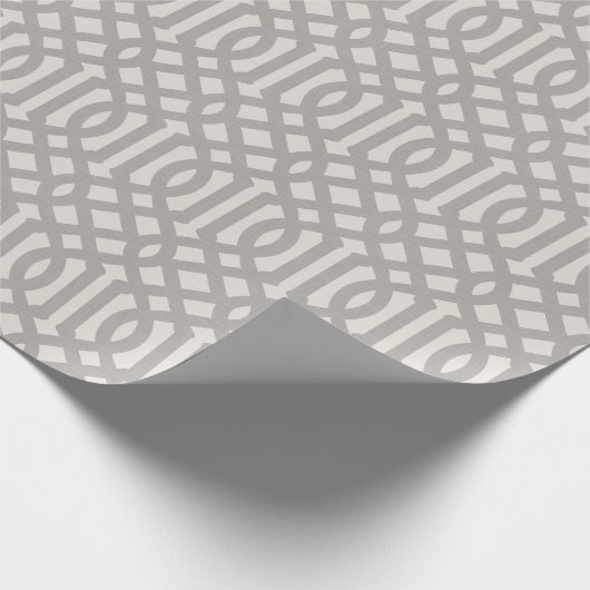Rustic Gray Trellis Cadeaupapier (Hoek)