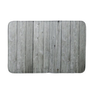 Rustic Gray Weathered Wood Badmat