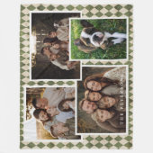 Rustic Green 4 Foto Kerstmis Fleece Deken (Voorkant)