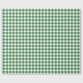 Rustic Green and White Gingham Pattern Cadeaupapier (Vlak)