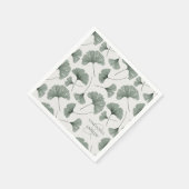 Rustic Green Botanical Pattern Monogram Servet (Hoek)