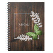 Rustic Green Butterfly - Aangepast Notitieboek (Voorkant)