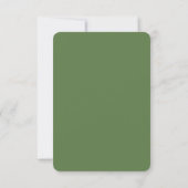 Rustic Green Cactus Pattern Wedding RSVP Kaartje (Achterkant)