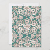 Rustic Green Faux Lace Mariage Invitations (Dos)