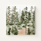 Rustic Green Forest Cabine Lake House Livre d'or (Dos)