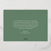 Rustic Green Gingham Modern Kerstmis Folie Feestdagenkaart (Achterkant)