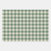 Rustic Green Gingham Modern Kerstmis Inpakpapier Vel (Voorkant)