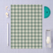 Rustic Green Gingham Modern Kerstmis Tissuepapier (Craft)