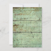 Rustic Green Grange Bois Bridal Douche Invitations (Dos)