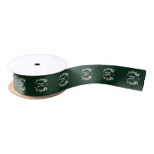 Rustic Green Holiday Laurel Krans Monogram Lint (Spoel)