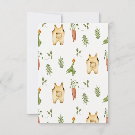 Rustic Green Locally Grown Baby Shower Bedankkaart (Achterkant)