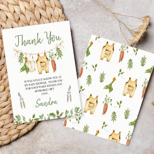 Rustic Green Lokale Baby Shower Bedankkaart