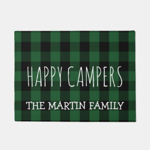 Rustic Green Lumberjack Pset Happy Campers Deurmat