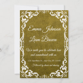 Rustic Green Mexican Wedding Invitation Kaart