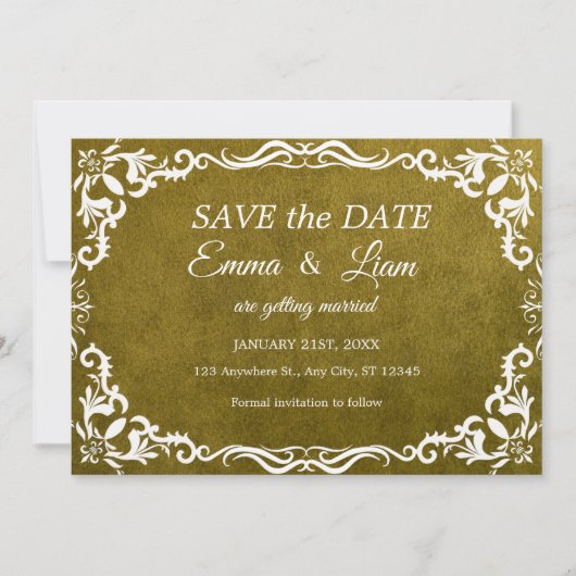 Rustic Green Mexican Wedding – Save the Date (Devant)
