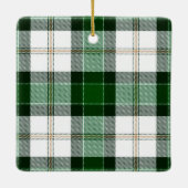 Rustic Green Photo Plaid Ornement de Noël (Dos)