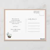 Rustic Green Pine cone Good Tidings of Comfort Joy Briefkaart (Achterkant)