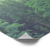 Rustic Green Pines 20 Table Wedding Seating Chart Poster (Hoek)