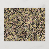 Rustic Green Pink Camo Kraft Foto slaat de datum o (Achterkant)