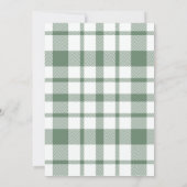 Rustic Green Plaid Christmas Party Invitation (Dos)