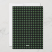 Rustic Green Plaid Fa La La Custom Photo Christmas Feestdagenkaart (Achterkant)