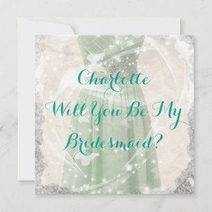 Rustic Green Serez-Vous Mon Invitation De Femme D'