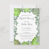 Rustic Green Succulents Invitations de douche nupt (Devant)