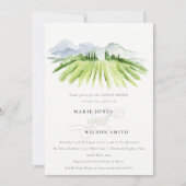 Rustic Green Vineyard Couples Invitation de douche (Devant)