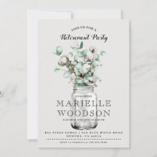 Rustic Greene Retirement Party Invitation Kaart