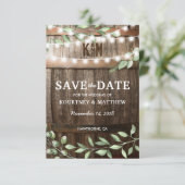 Rustic Greener Wedding Save the Date (Staand voorkant)