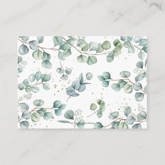 Rustic Greenery Baby Elephant brengt in plaats daa Informatiekaartje (Achterkant)