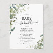 Rustic Greenery Baby Sprinkle Invitation Briefkaart (Voorkant)