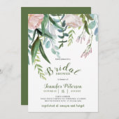 Rustic Greenery Bridal Shower Kaart (Voorkant / Achterkant)