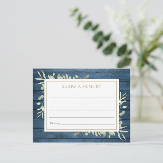 Rustic Greenery Celebration of Life Memory Kaart (Staand voorkant)