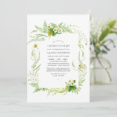 Rustic Greenery Country Celebration of Life Foto Kaart (Staand voorkant)