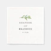 Rustic Greenery Elegant Wedding Reception Table Servet (Voorkant)