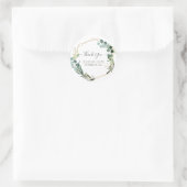 Rustic Greenery Eucalyptus Bedankt Ronde Sticker (Tas)