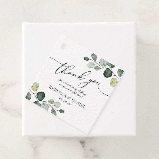 Rustic Greenery Eucalyptus Hartelijk dank Bedankjes Labels (In situ)