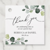 Rustic Greenery Eucalyptus Hartelijk dank Bedankjes Labels (Voorkant)