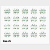 Rustic Greenery Eucalyptus Waterverf Wedding Ronde Sticker (Vel)