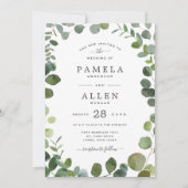 Rustic Greenery Eucalyptus Weddenschap Kaart (Voorkant)