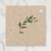 Rustic Greenery Floral Wedding for Label (Achterkant)