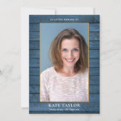 Rustic Greenery Fotoviering van het leven begrafen Kaart (Achterkant)