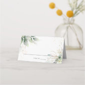 Rustic Greenery Gold Foliage Wedding Vrijgezellenf (Achterkant)